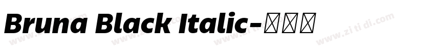 Bruna Black Italic字体转换